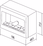 Ohišje No Cubo Z Dnom TEM DISTRIBUCIJA 4M – srebrna mat (elox) – šifra AC41ES-U