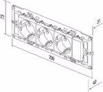 Set Vtičnic 3X Schuko TEM MODUL 16A 250V~ 7M – bela sijaj – šifra CM11PW-U