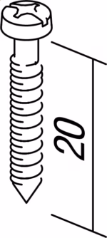 Set Vijakov TEM MODUL 3,5×20 mm – šifra CM17-U