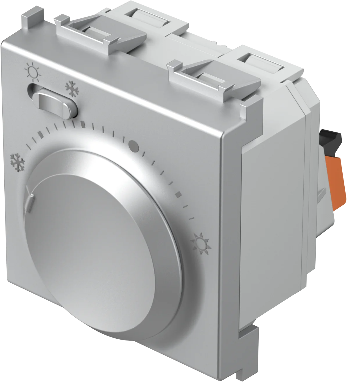 Termostat Ogrevanje / Hlajenje TEM MODUL 230V~ 2M – srebrna mat (elox) – šifra EM39ES-U