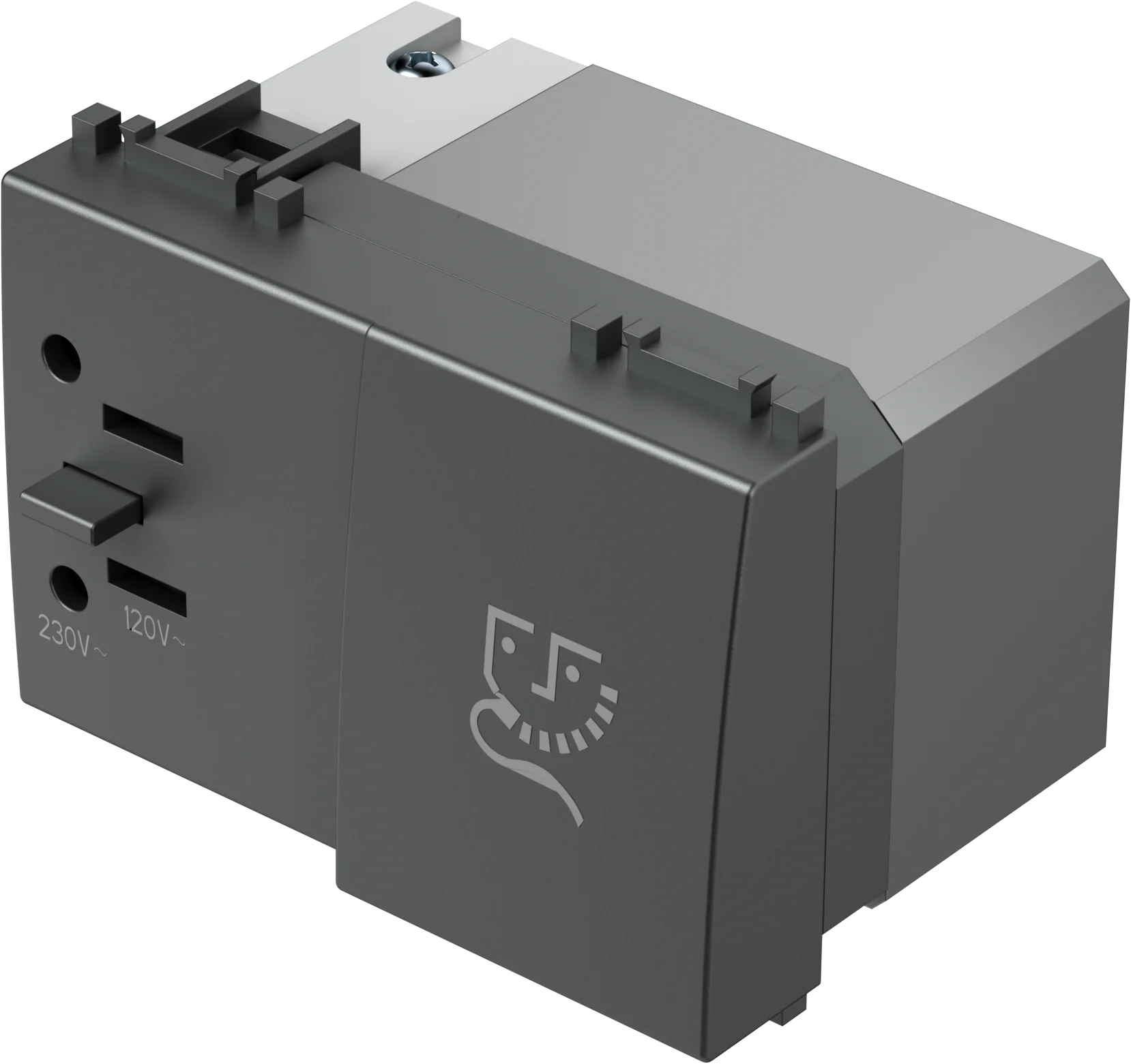 Vtičnica Za Brivnik TEM MODUL 2.5A 230V~ 3M – antracit
