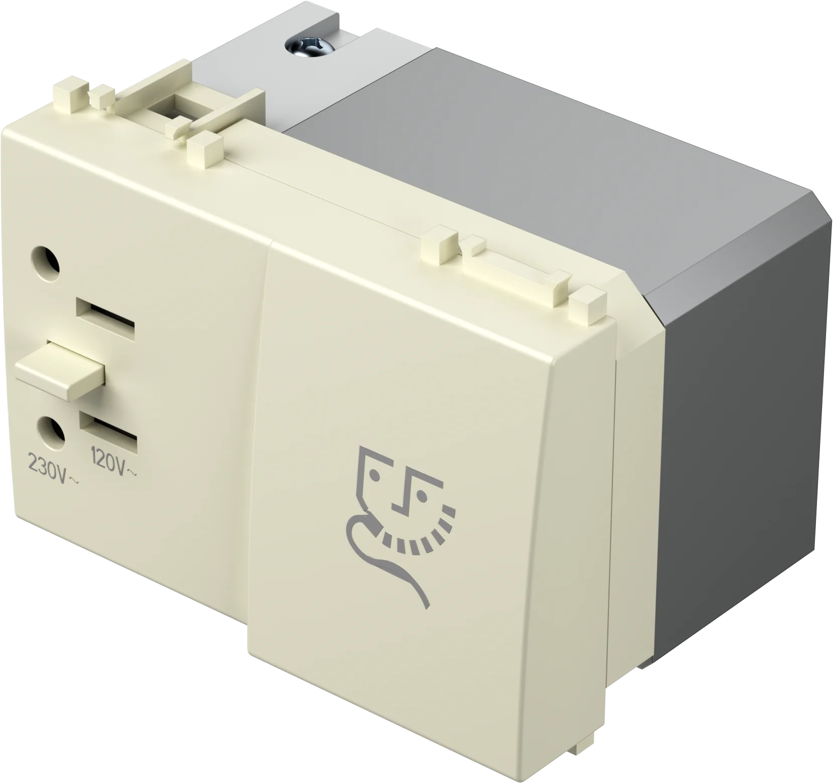 Vtičnica Za Brivnik TEM MODUL 2.5A 230V~ 3M – bež sijaj