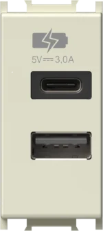 Polnilnik Usb TEM MODUL 3,0A 5V 1M – bež sijaj – šifra EM68IW-U