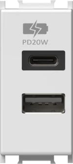 Polnilnik Usb TEM MODUL 1M – bela sijaj – šifra EM69PW-U