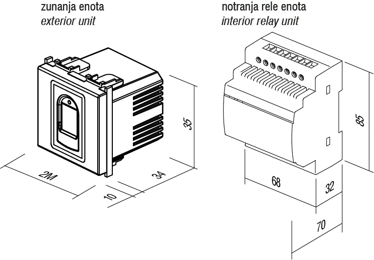 Stikalo Na Prstni Odtis TEM MODUL 3A 40V 2M – srebrna mat (elox) - slika 3