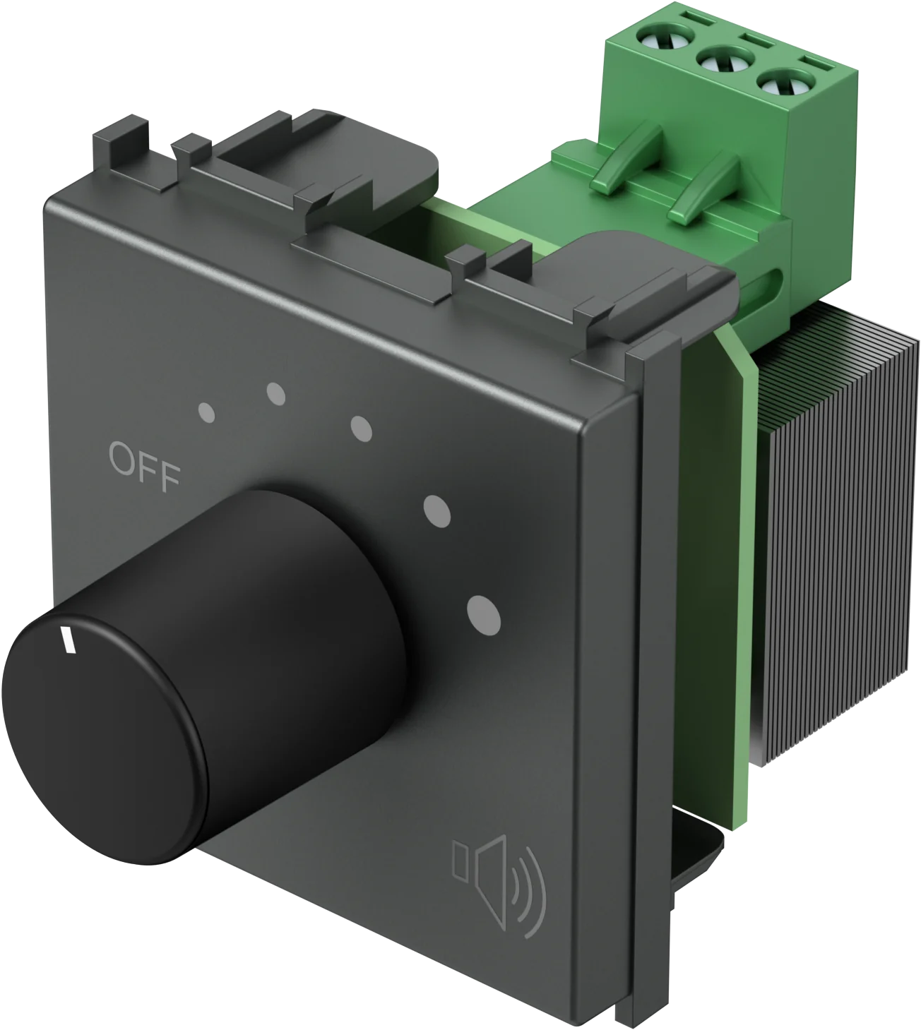 Regulator Glasnosti Za 100V Avdio L TEM MODUL 2M – antracit
