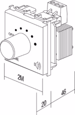 Regulator Glasnosti Za 100V Avdio L TEM MODUL 2M – srebrna mat (elox) – šifra EM95ES-U