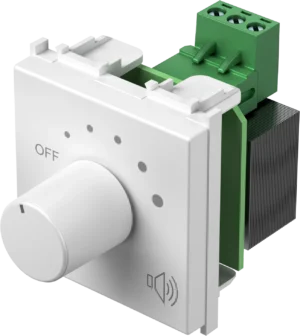Regulator Glasnosti Za 100V Avdio L TEM MODUL 2M – bela mat – šifra EM95MW-U