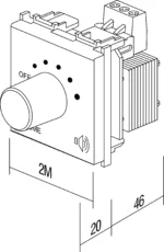 Regulator Glasnosti Za 100V Avdio L TEM MODUL 2M – bela mat – šifra EM95MW-U