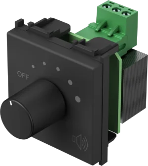 Regulator Glasnosti Za 100V Avdio L TEM MODUL 2M – črna mat (soft touch) – šifra EM95SB-U