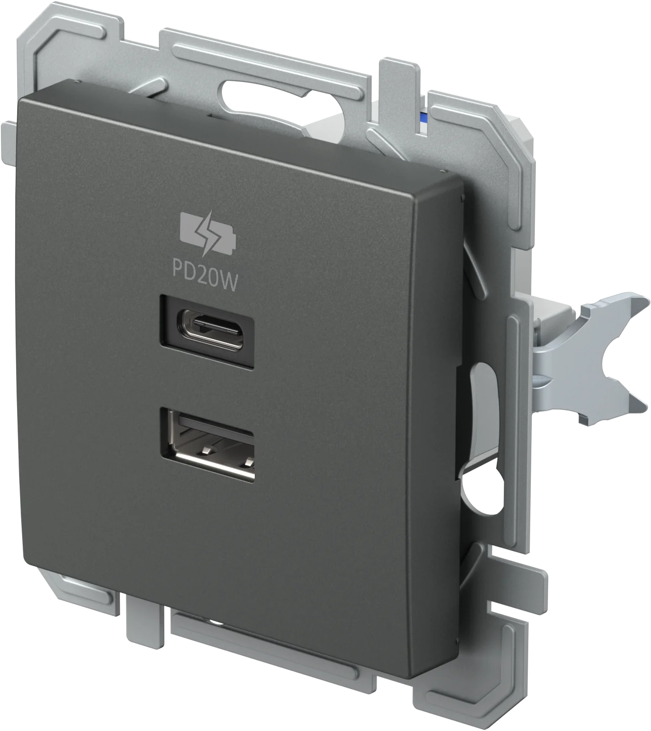 Polnilnik Usb TEM LOGIQ – antracit – šifra EQ69ATXO-U
