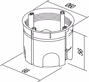 Doza Okrogla Za Votle Stene TEM MODUL Ø68 mm, globina 55 mm – šifra HE11-P