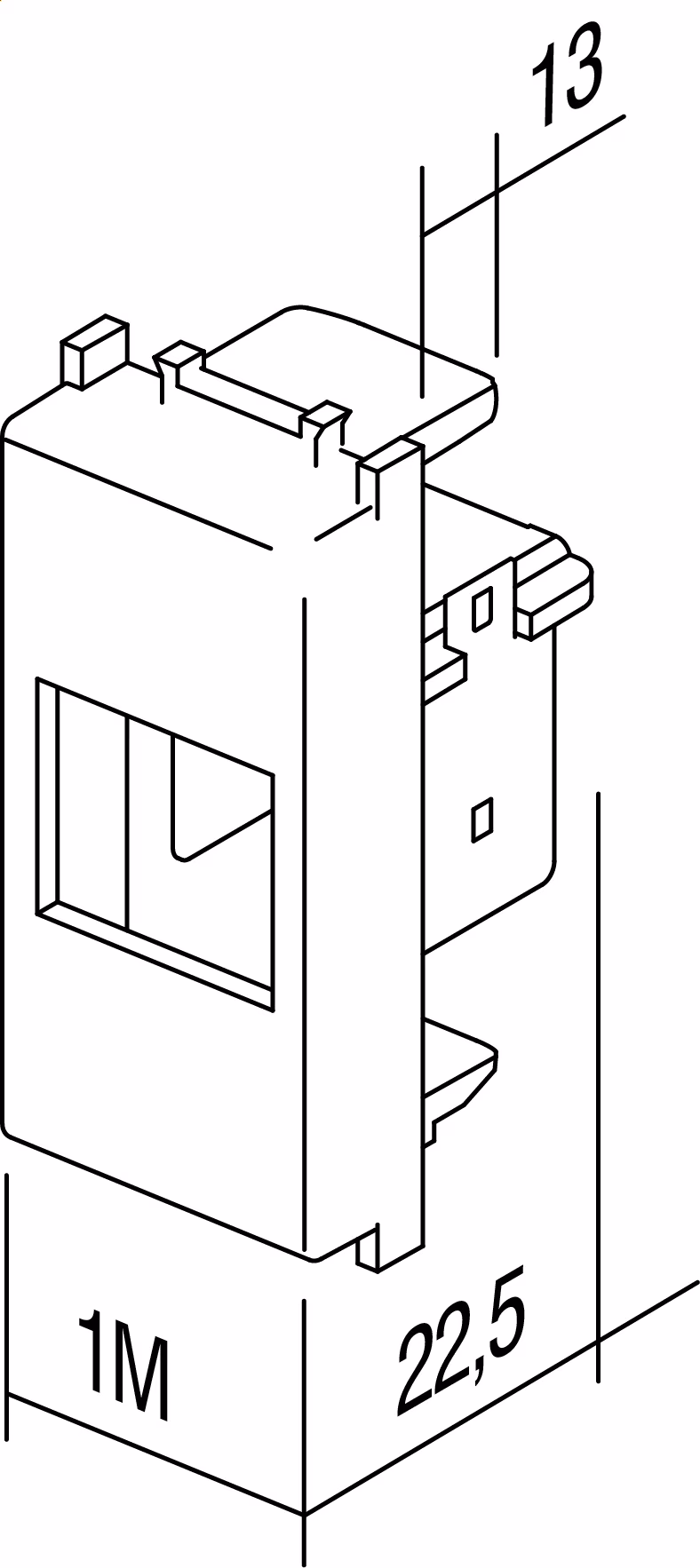 Adapter Lk TEM MODUL 1M – antracit - slika 3