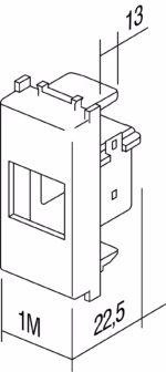 Adapter Lk TEM MODUL 1M – bež sijaj – šifra KM45IW-U