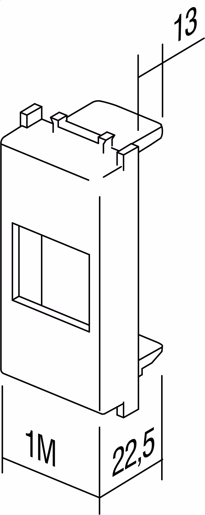 Adapter R&M TEM MODUL 1M – bela mat - slika 3
