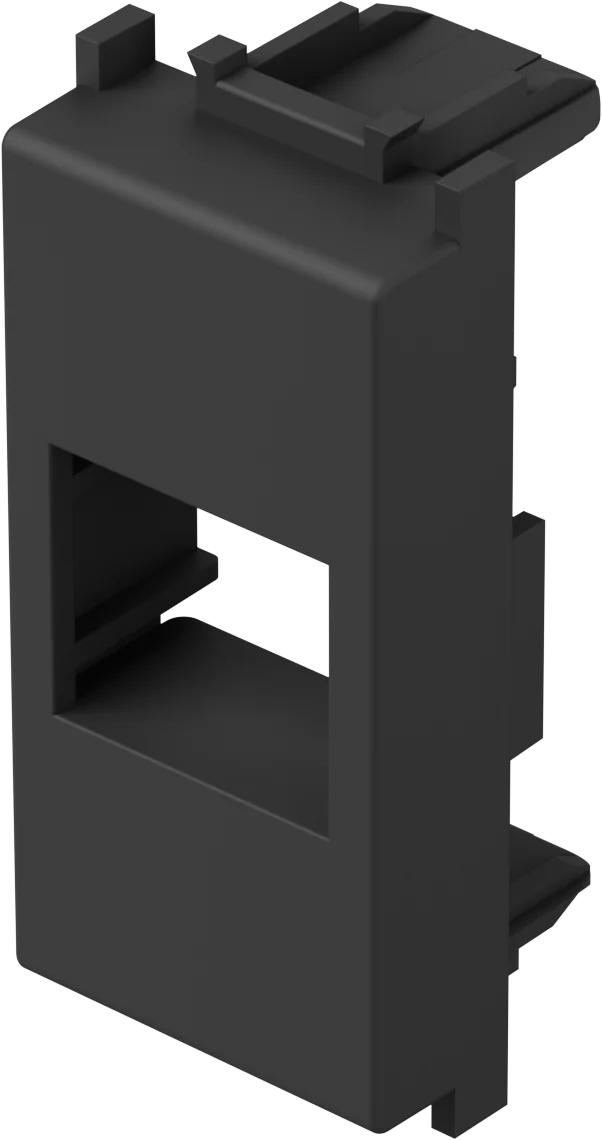 Adapter R&M TEM MODUL 1M – črna mat (soft touch) – šifra KM46SB-U