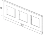 Okvir Line TEM MODUL 3x2M – zlata mat – šifra OL26SG-U