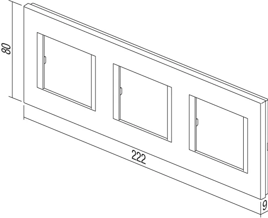 Okvir Line TEM MODUL 2M – zlata mat - slika 2