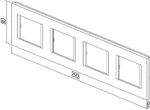 Okvir Line TEM MODUL 4x2M – bež sijaj – šifra OL28IW-U