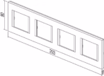 Okvir Line TEM MODUL 4x2M – črna mat (soft touch) – šifra OL28SB-U