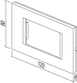 Okvir Line TEM MODUL 3M – modra mat - slika 2
