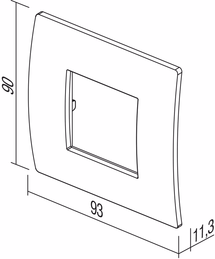 Okvir Pure TEM MODUL 2M – bela (steklo)
