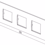Okvir Pure TEM MODUL 3x2M – črna (steklo) – šifra OP26GD-U