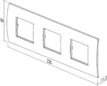 Okvir Pure TEM MODUL 3x2M – bambus – šifra OP26WB-U