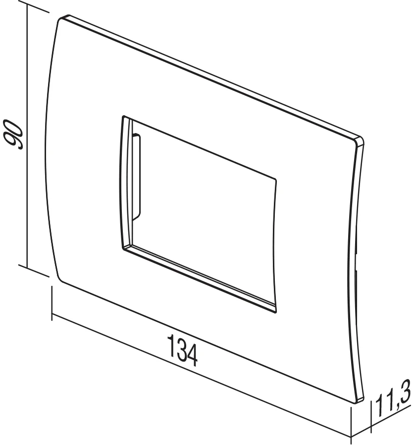 Okvir Pure TEM MODUL 3M – siva - slika 2