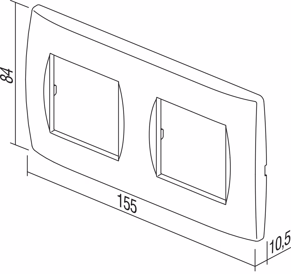 Okvir Soft TEM MODUL 2M – oreh - slika 2