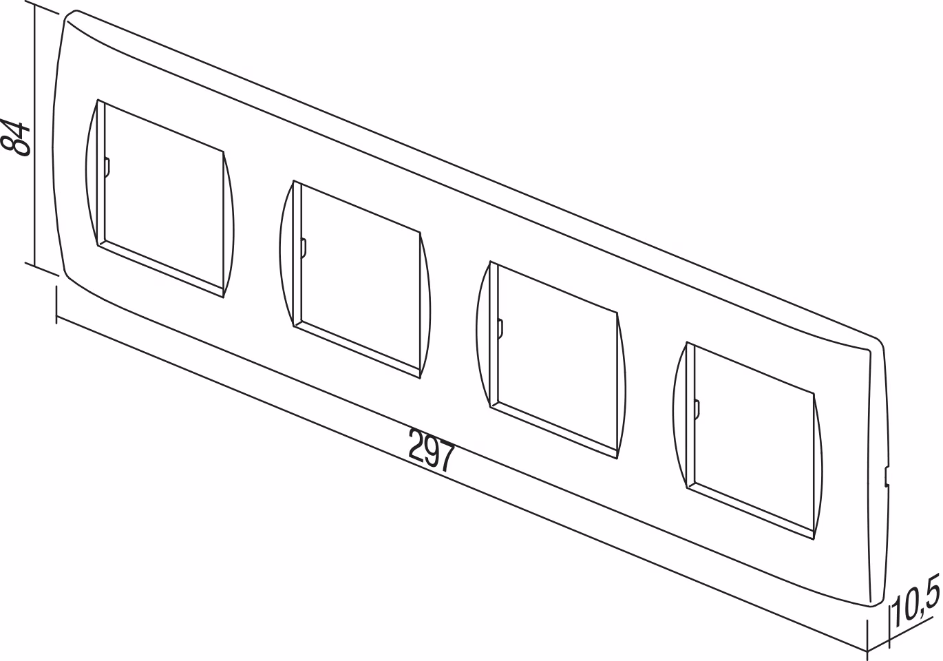 Okvir Soft TEM MODUL 2M – oreh - slika 2