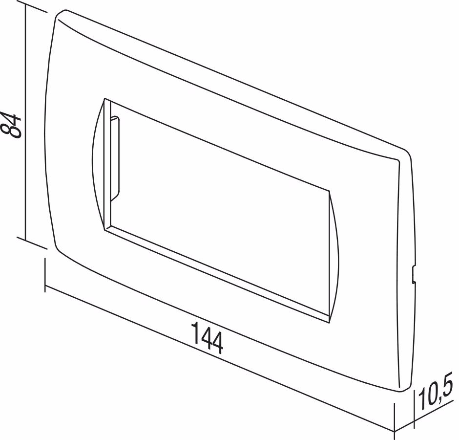 Okvir Soft TEM MODUL 4M – antracit - slika 2