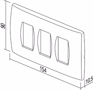 Okvir Soft Kopalniški Set TEM MODUL – črna mat (soft touch) – šifra OS41SB-U