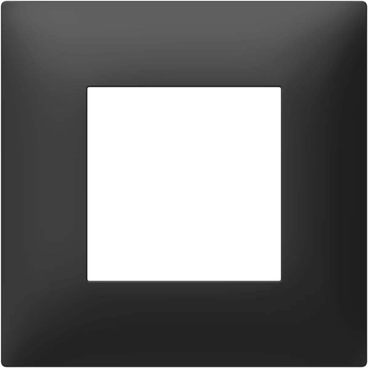 Okvir Thin TEM MODUL 2M – črna mat (soft touch) - slika 2