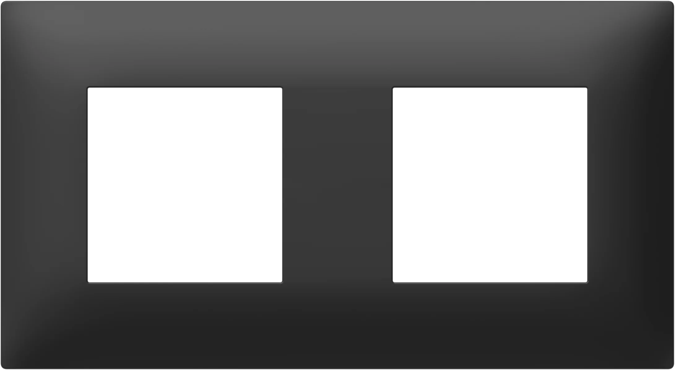 Okvir Thin TEM MODUL 2M – črna mat (soft touch) - slika 2