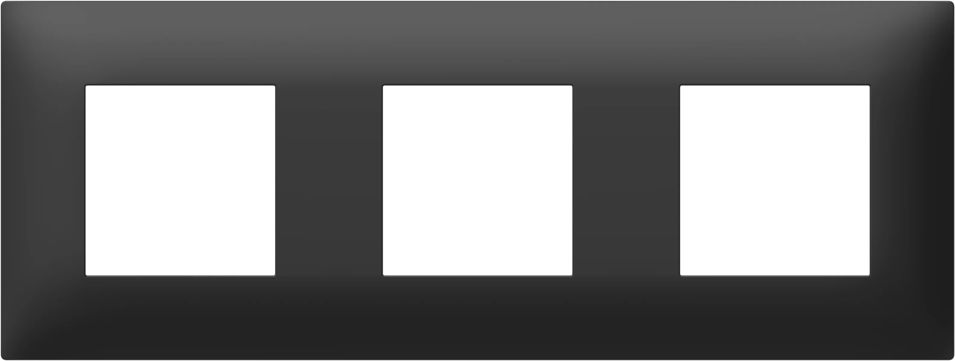 Okvir Thin TEM MODUL 2M – črna mat (soft touch) - slika 2