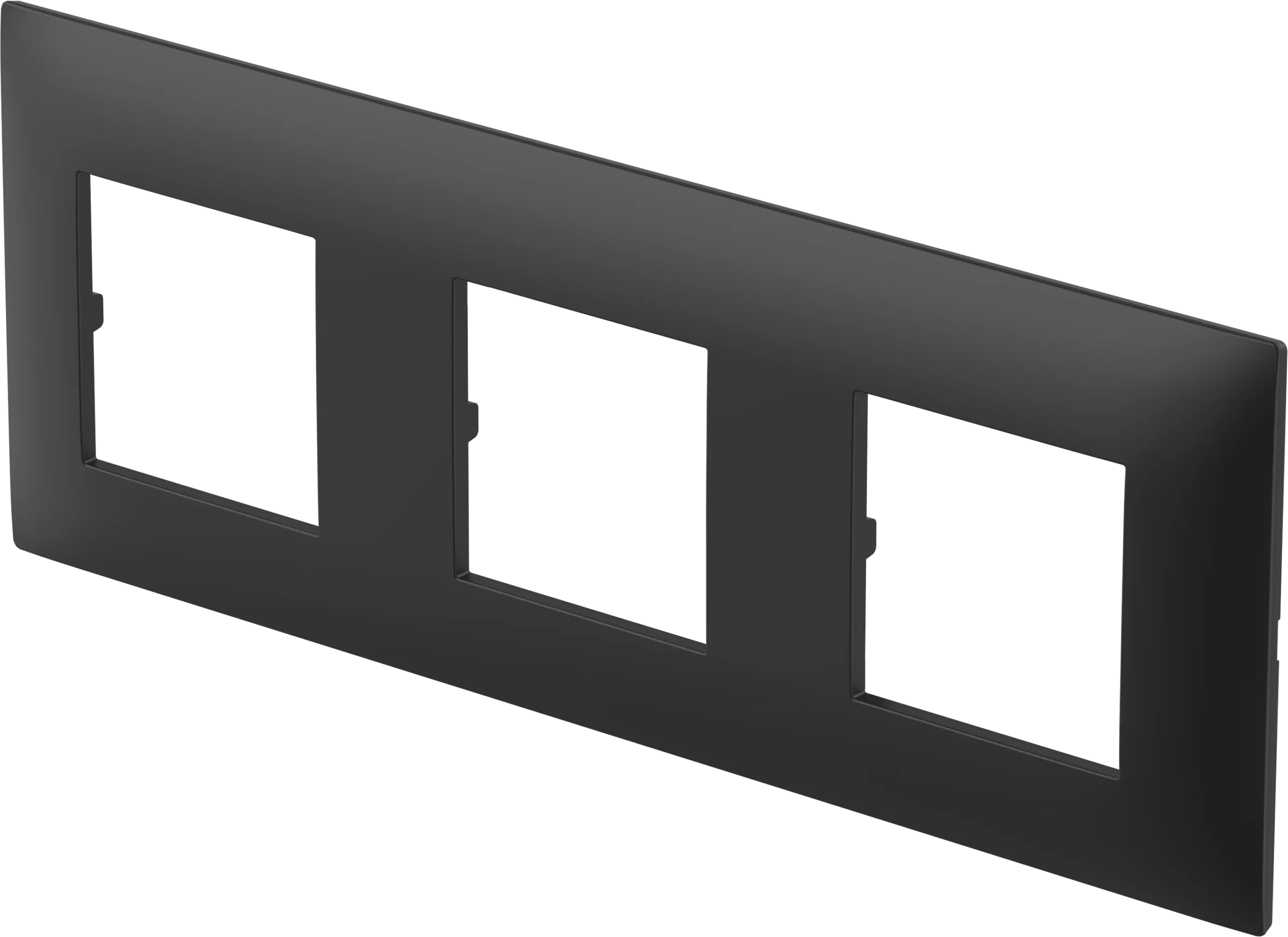 Okvir Thin TEM MODUL 2M – črna mat (soft touch)