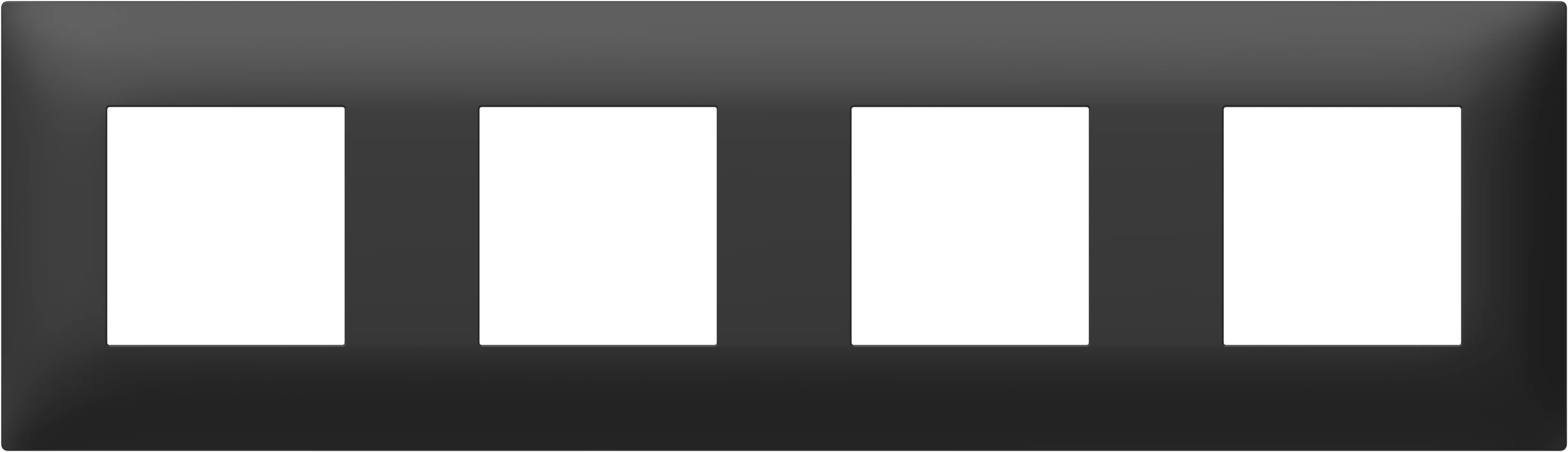 Okvir Thin TEM MODUL 2M – črna mat (soft touch) - slika 2