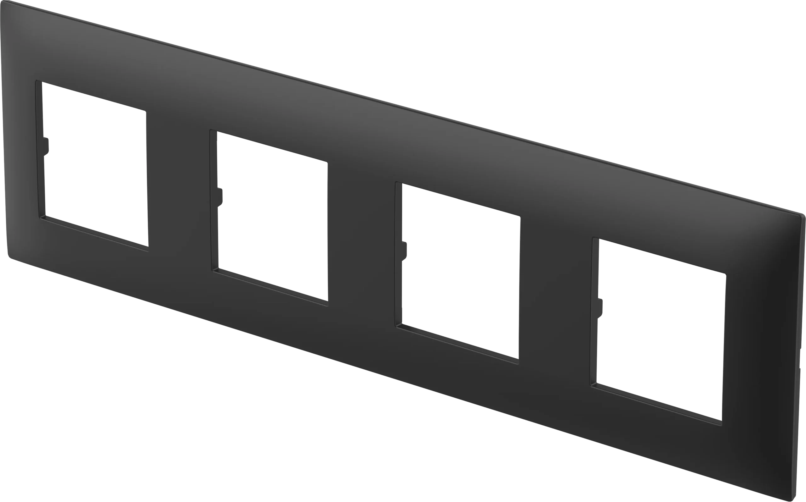 Okvir Thin TEM MODUL 2M – črna mat (soft touch)