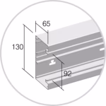 Osnova Kanala Ma TEM DISTRIBUCIJA 130×65 mm – bela sijaj – šifra RT20PW-U