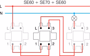 Stikalo Križno TEM EKONOMIK 10AX 250V~ – črna sijaj – šifra SE70NB-U
