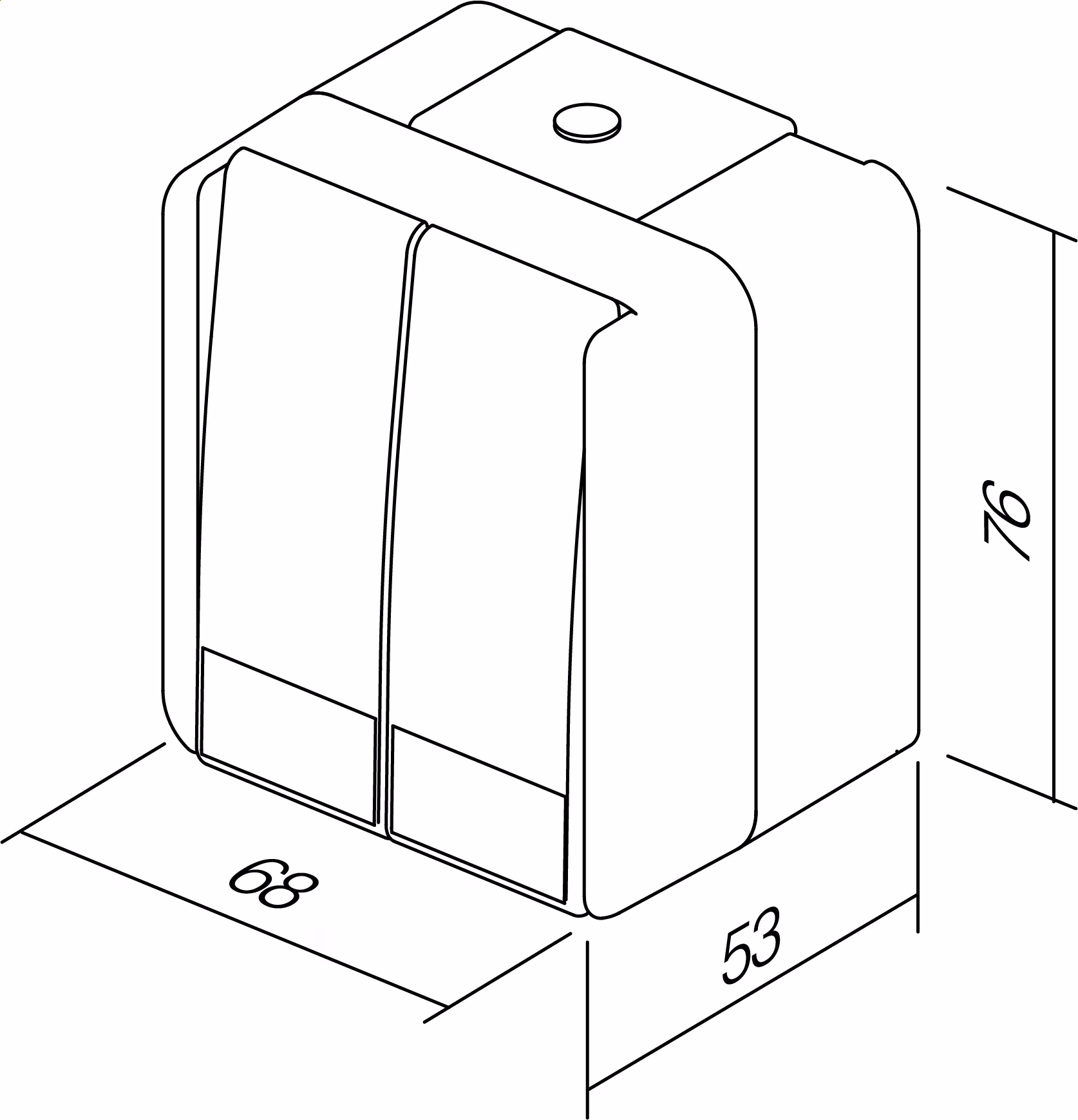 Stikalo Dvojno Menjalno TEM FONTANA 10AX 250V~ – siva - slika 3