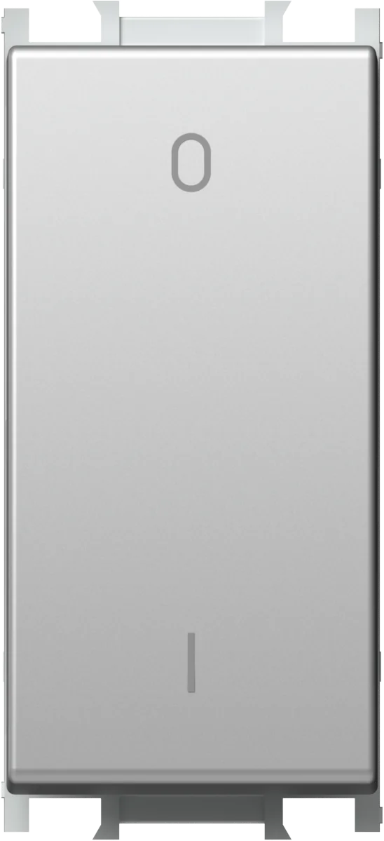 Stikalo Dvopolno TEM MODUL 16AX 250V~ 1M – srebrna mat (elox) (simbol: stikalo na poteg) - slika 2
