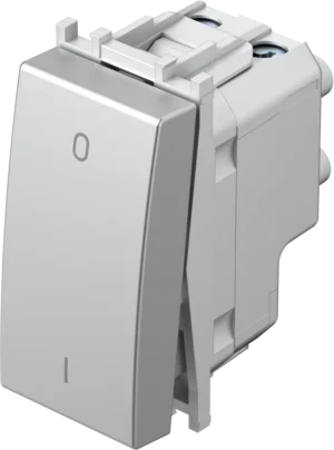 Stikalo Dvopolno TEM MODUL 16AX 250V~ 1M – srebrna mat (elox) (simbol: stikalo na poteg) – šifra SM20ESNT03-U