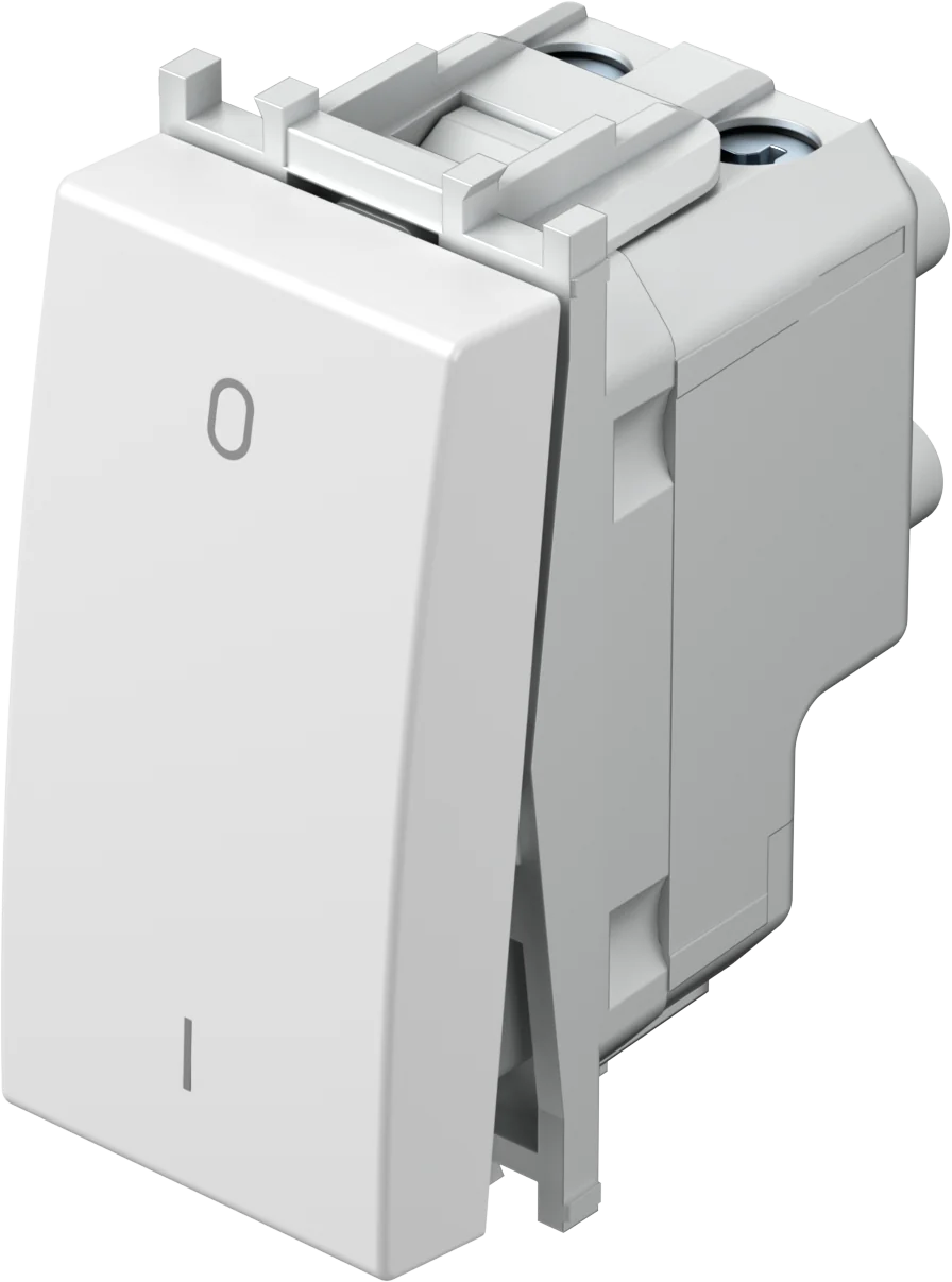 Stikalo Dvopolno TEM MODUL 16AX 250V~ 1M – bela mat (simbol: stikalo na poteg) – šifra SM20MWNT03-U