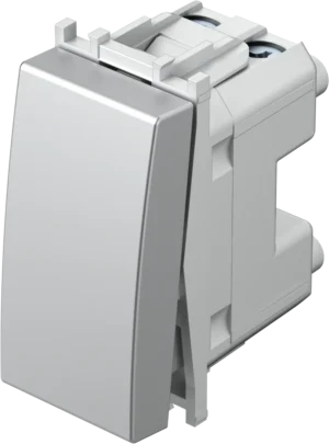 Stikalo Menjalno TEM MODUL 16AX 250V~ 1M – srebrna mat (elox) – šifra SM60ES-P