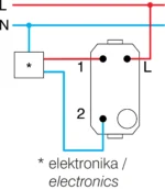 Tipkalo Menjalno TEM MODUL 16A 250V~ 1M – antracit – šifra SM61AT-U