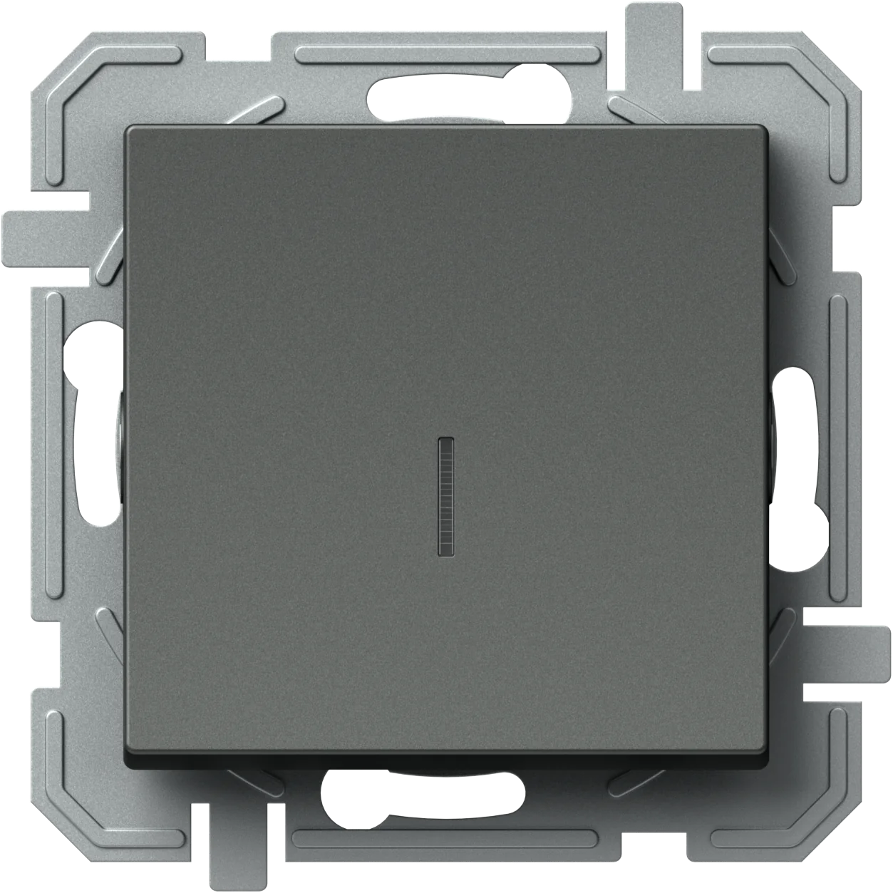 Stikalo Enopolno TEM LOGIQ 10AX 250V~ – antracit - slika 2