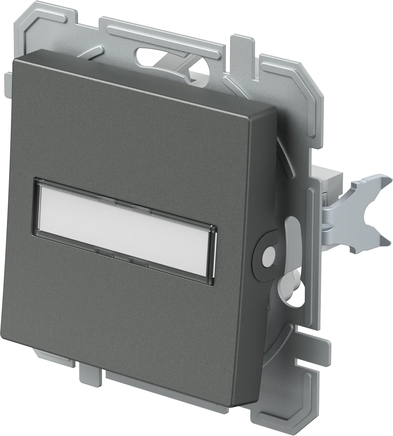 Tipkalo Enopolno TEM LOGIQ 10A 250V~ – antracit