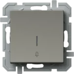 Podometno Tipkalo Enopolno TEM LOGIQ 10A 250V~ – titan (simbol: zvonec) – šifra SQ11TIIN01XO-U